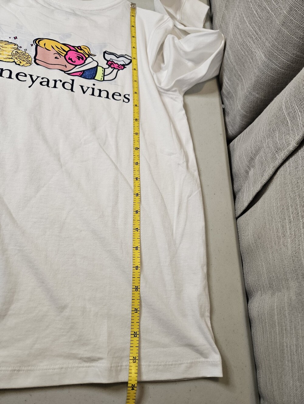 Vineyard Vines t-shirt Girls waffle hut winter Long Sleeve Front Pocket XL 16